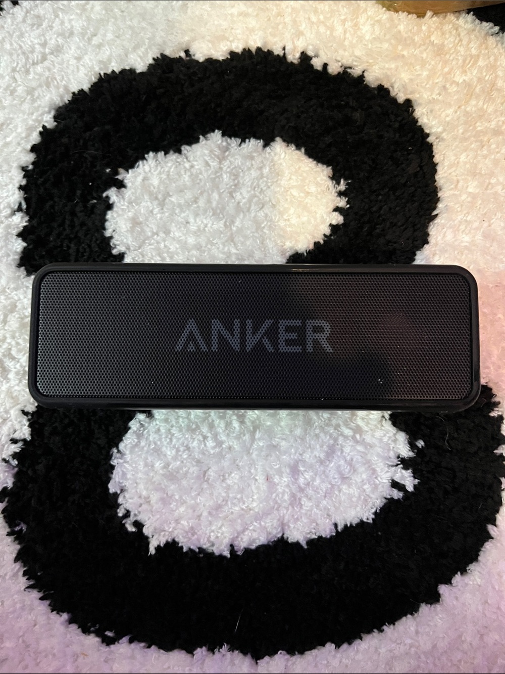 Anker Black Portable Bluetooth Speaker with Front Grille